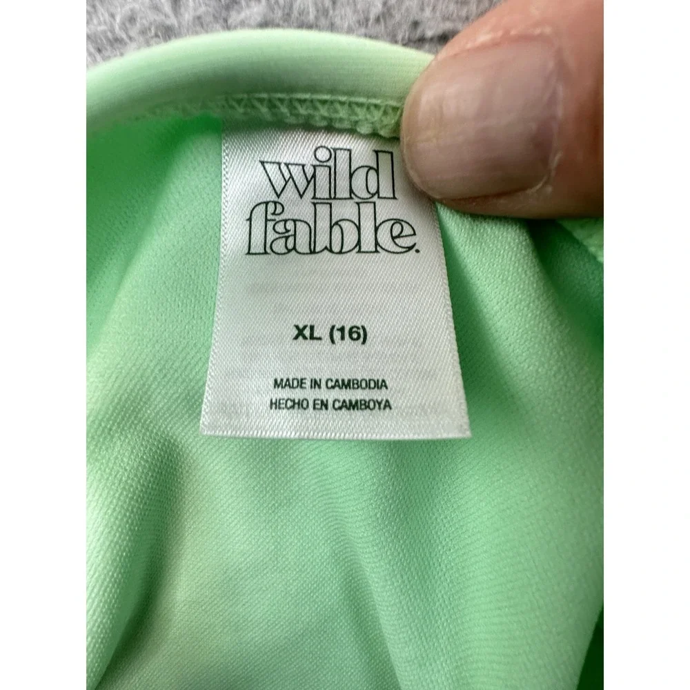 Wild Fable Bikini Set: TOP 8-10 D/DD And Bottom XL (16) Green NWT
